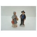 Vintage Figurines of an Elderly Man & Woman