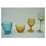 Vintage Colored Glass (4 Pieces)