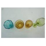 Vintage Colored Glass (4 Pieces)