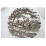 Vintage Spode Brown Transferware & Myott Ironstone Staffordshire