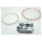 Buffalo China, Majesty Fine China Marble Rose 8423,  & 60s Vintage Decorative Souvenir Plate of Old Spain