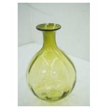 Large Empoli Style Green Glass Vase 14" tall
