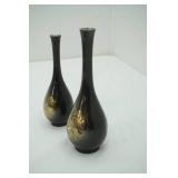 Vintage Japanese Chokin Bud Vase Set