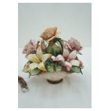 Vintage Capodimonte Porcelain Flower Basket (broken handle)