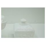 Vintage Milk Glass Compote Candles