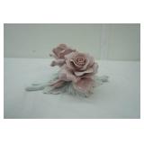 Vintage Capodimonte Porcelain Floral Sculpture