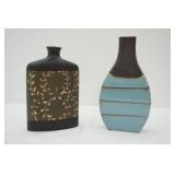 Decorative Ceramic Vases 12" & 11" tall