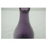 Vintage Tarnow Purple Amethyst Glass Vase from Poland 10" Tall