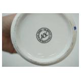 Vintage Venetian Cobalt Blue Enamel & Gold Gilt Chalice & Lid; Andrea by Sadek Teapot & 2 decorative ceramic canisters