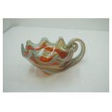 Vintage Murano Glass Swan Bowl or Cornucopia Dish