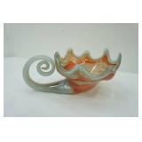 Vintage Murano Glass Swan Bowl or Cornucopia Dish