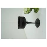 Vintage Anchor Hocking Fairfield Avocado Green Pieces, Viking Glass Purple Lilac Handkerchief Basket