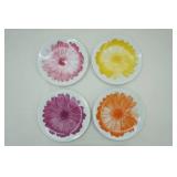 Set of 4 Floral Dishes 7"