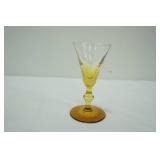 (3ct) Anchor Hocking Clear Berwick-Boopie Juice/Wine Glasses, Crystal Brandy Glass w/Pewter Base, & (2ct) Libbey "Forever Amber" Sherry Glass