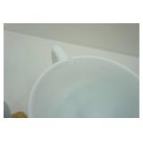 Vintage Milk Glass Diamond Star Pitcher (has chip); China Madonna; and Other Pieces