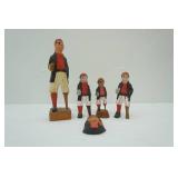 vintage hand carved wooden fisherman/pirates