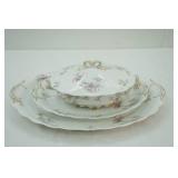 Vintage Haviland Limoges China-2 large platters 1 dish with lid