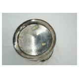 Antique Italian Hammered Silver Plate Helmet Coal Scuttle