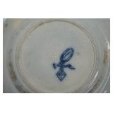 Wedgwood "California" Pearl Stoneware Plate & Others; Pottery Spongeware Heart Shaped Bowl