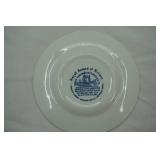 Wedgwood "California" Pearl Stoneware Plate & Others; Pottery Spongeware Heart Shaped Bowl