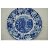 Wedgwood "California" Pearl Stoneware Plate & Others; Pottery Spongeware Heart Shaped Bowl