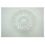 Vintage Etched Glass Serving Platter 13.5"