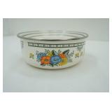 Vintage Floral Enamel Nesting Bowls -Set of 3