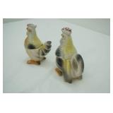 Vintage Ceramic Rooster & Hen Salt and Pepper Shakers