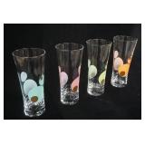 (4ct) Olive/Polka Dot Acrylic Glasses