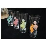 (4ct) Olive/Polka Dot Acrylic Glasses