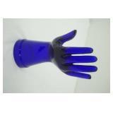 Glass Blue Hand 7.75"tall
