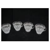 (4ct) Vintage Anchor Hocking Tea Cups