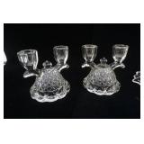 Vintage Imperial Glass Lace Edge Candle Holders (2ct); Sunflower Tea Light Votive Candle Holders (2ct)