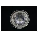 Vintage Bird in Clote Glass Compote Dish