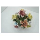 Vintage Capodimonte Porcelain Floral Centerpiece 13.5" tall
