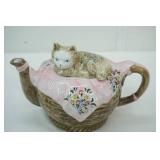 Vintage Andrea by Sadek Porcelain Cat Teapot