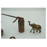 Vintage Brass Collectibles & Small Oil Lamp
