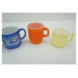 Vintage Anchor Hocking Georgian Ruby Red Glass Tumblers & Mugs