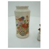 Vintage Artmark Japanese Vase; Owl Music Box Figurine; Cat Creamer Pitcher