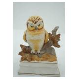 Vintage Artmark Japanese Vase; Owl Music Box Figurine; Cat Creamer Pitcher