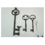 Antique Scale Arm and Cast Iron Decorative Keys