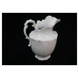 Vintage/Antique White Ironstone Pitcher: Marquette