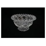 Vintage L.E. Smith Moon and Stars Clear Glass Crimped Ruffled Candy Dish
