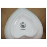Limoges France Heart-Shaped Porcelain Trinket Boxes (2ct)