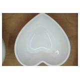 Limoges France Heart-Shaped Porcelain Trinket Boxes (2ct)