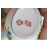 Limoges France Egg-Shaped Porcelain Trinket Boxes (2ct)