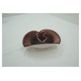 Vintage Murano Art Glass Bowl with Gold Swirl