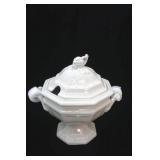 Vintage Red Cliff Ironstone Soup Tureen with a Grape Motif