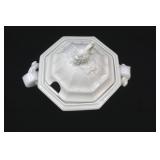 Vintage Red Cliff Ironstone Soup Tureen with a Grape Motif