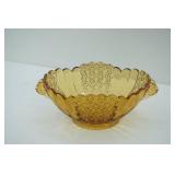 Vintage Fenton Colonial Amber Daisy and Button Bowl